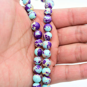 Cuentas Sueltas de <span class=keywords><strong>Jaspe</strong></span> Imperial Natural de Alta Calidad de 6/8/10 mm, Seguro Comercial - Product Image 2