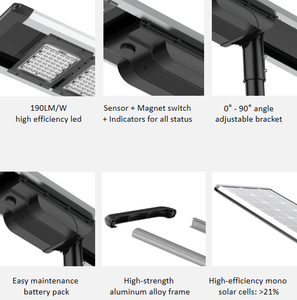 Farola Solar LED FX80W-PLUS con Baterí<span class=keywords><strong>a</strong></span> LiFePO4 de Larga Duración (10-12 Días de Autonomí<span class=keywords><strong>a</strong></span>), Protocolo DALI, IP66, Garantí<span class=keywords><strong>a</strong></span> de 3 <span class=keywords><strong>A</strong></span>ños, Diseño en Aleación de Aluminio - Product Image 3