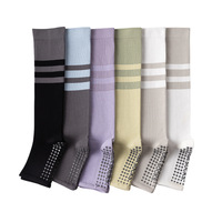 Chaussettes de Pilates professionnelles sans couture pour femmes, respirantes, antidérapantes, à bout ouvert, mi-mollet, pour le yoga, été, ODM, décontractées et tendance