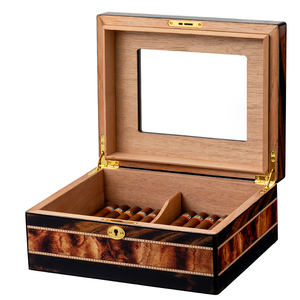 Manufacturers Customized High Quality Large Capacity Display Cigar Wood Box Humidor Cabinet Cigar Case