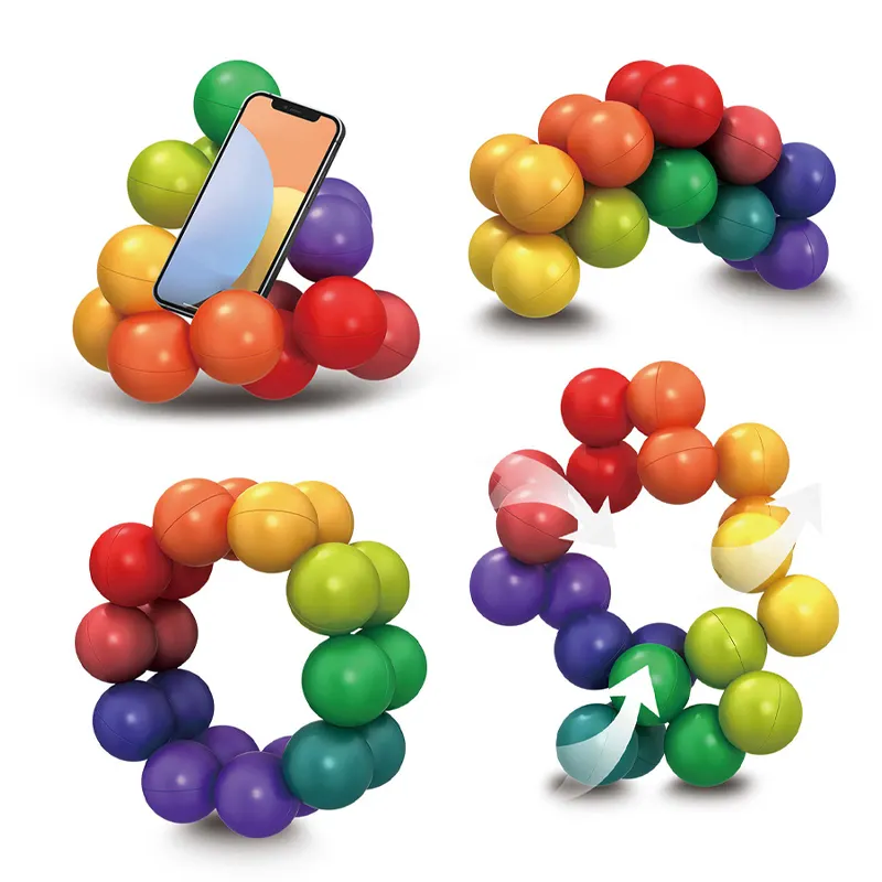 Brinquedos magnéticos bolas magnéticas figet brinquedos anti-stress com contas magnéticas coloridas para crianças