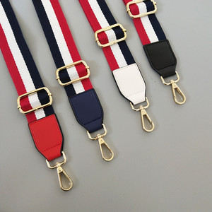 3,8 cm brede luxe klassieke gestreepte crossbody riem rood groen blauw zwart verstelbare gitaar handtas schoudertas riemen - Product Image 4