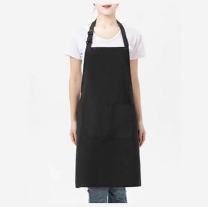 Waterproof Cotton Bib Polyester Chef Blank <b>Black</b> Restaurant Kitchen Cooking <b>Apron</b> With Logo for Man and Woman - Product Image 4
