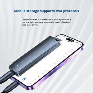 M.<span class=keywords><strong>2</strong></span> NVME Harici Harddisk Kutusu 4TB Destekli Tip-c Usb 3.<span class=keywords><strong>2</strong></span> /USB 3.1 M.<span class=keywords><strong>2</strong></span> Nvme Ssd Harici Taşınabilir Kılıf Kutu - Product Image 3