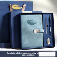 Ensemble de carnets personnalisés pour l'école et le bureau, reliure collée, couverture en cuir PU, bloc-notes, cadeau pour les étudiants et les professionnels