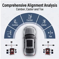   Machine d'alignement de roues 3D X-831 Pro, sans calibrage, multi-stations, haute précision pour atelier automobile