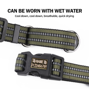 Collare per Cani Personalizzabile Riflettente Anti-Smarrimento con Targhetta Identificativa Regolabile per Cani di Taglia Media e Grande - Product Image 5
