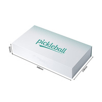 Raquette de pickleball en fibre de carbone de qualité supérieure, doublée d'éponge, coffret cadeau en papier, matériaux recyclés, kit de démarrage complet, balles, poignées