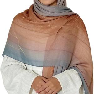 Hijab en modal de haute qualité, imprimé aquarelle populaire, foulard respirant - Product Image 3