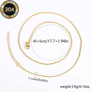 Set di 10 Catene a <span class=keywords><strong>S</strong></span> in Acciaio Inox con Chiusura a Moschettone, Minimaliste, Durevoli, Classiche, per Gioielli Fai-da-Te, Vendita all'Ingrosso - Product Image 5
