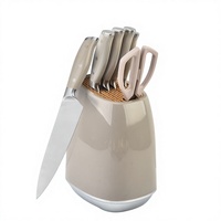 Nouvel ensemble de couteaux de cuisine 5 pièces en acier inoxydable 3Cr13 de style européen avec manches ambidextres, compatible lave-vaisselle, option logo personnalisé