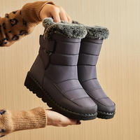 Nouvelles bottes d'hiver imperméables en fourrure synthétique épaisse pour femme, confortables et chaudes pour l'extérieur