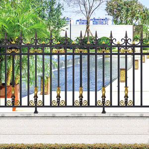 Chất lượng cao chống leo lên nhôm an ninh hàng rào thiết kế hiện đại cho biệt thự ngoài trời lan can nhà máy bán buôn 3D mô hình dịch vụ - Product Image 3