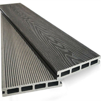 Planches de terrasse en bois écologiques imperméables, revêtement de sol extérieur en bois composite pour la décoration extérieure