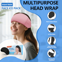 Bandeau en gel multifonctionnel pour la tête, réduit la pression, soulage les maux de tête, les migraines, les maux de dents, thérapie de refroidissement durable, soulagement instantané