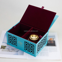 Boîte cadeau magnétique de luxe personnalisée, boîte en papier pour parfum, plateau en velours pour flacon de parfum, fabricant d'emballages OEM