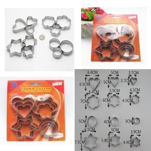 Ensemble de 12 outils de pâtisserie en acier inoxydable, cœur, étoile, rond, <span class=keywords><strong>fleur</strong></span> de prunier, moule à biscuits en acier inoxydable - Product Image 2