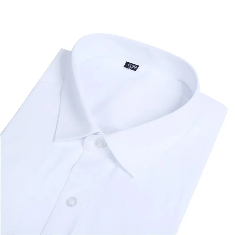 Nieuw High-End Twill Wit Overhemd Heren Lange Mouwen Revers Business Herenkleding Maatwerk Werkkleding