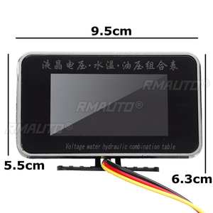 Medidor Digital LCD 3 en 1 / 4 en 1 para Automóvil, Voltímetro, Presión de Aceite, Temperatura del Agua, Sensor de Presión de Aceite 1/8 NPT, 12-24V - Product Image 4