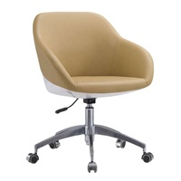 Chaise de bureau en métal postmoderne créative, design ergonomique, réglable en hauteur, avec roulettes pivotantes et accoudoirs - pour réception et visiteurs