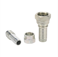 Raccord de tuyau hydraulique femelle JIC 26712-10-10 en acier au carbone moulé, connecteur de tuyau plaqué zinc, raccords hydrauliques