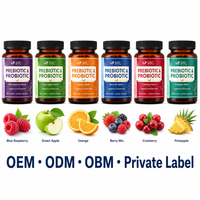 SYC BIO Mélange prébiotique Vitamines Gommes Confort Doux Adulte Formule 50 Capsules Framboise Bleue Vente en Gros B2B Fournisseur Privé