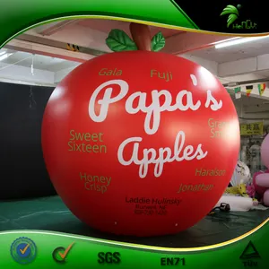 Aufblasbarer Helium ballon Werbung Aufblasbarer Ballon Riesiges aufblasbares Apfel frucht modell für Event dekoration