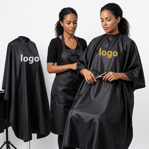 Cape de Barbier Confortable et Tablier de Coiffure avec Fermetures à Boutons-Pression, Imperméable, Grande Taille, pour Salon de Coiffure et Coiffage - Product Image 2