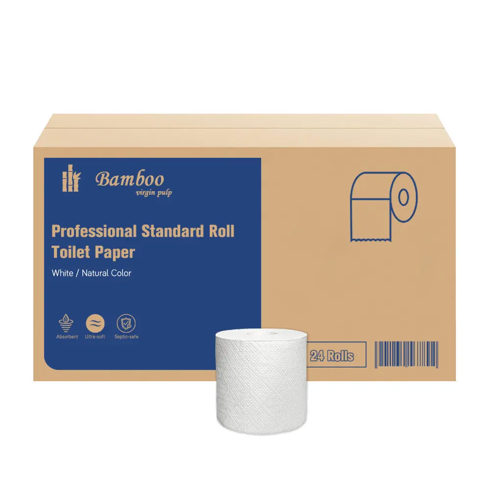 Cheap virgin bamboo pulp material toilet tissue professional standard toliet paper roll