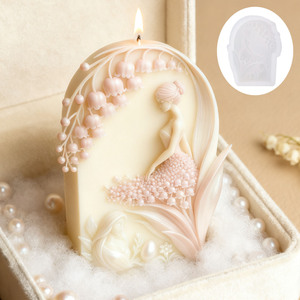 Set Fai-da-Te per Candela Profumata e Diffusore di Aromi al Mughetto, Decorazione per Camera da Letto, Regalo e Bomboniera, Stampo in Silicone Incluso - Product Image 4