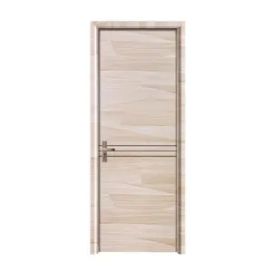 Personalización impermeable interior Puerta de Pvc con precio barato dormitorio PVC WPC puertas para casas