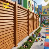 Panneaux de clôture en aluminium à lattes verticales, tube carré, écran d'intimité extérieur pour jardin d'enfants, thermolaqué, moderne, antirouille