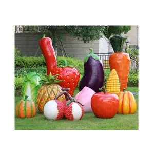 Jingujin Hot Sale Fiberglass Fruit Glass Sculptures Diverse Forms Fiberglass Cartoon Sculpture Outdoor For Lawn