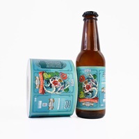Etiqueta Adhesiva Personalizada para Botellas de Vino, con Logotipo Estampado en Lámina Dorada, Impermeable y de Lujo