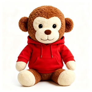 Simpatico <span class=keywords><strong>Peluche</strong></span> Scimmia con Cappuccio alla Moda, in Tessuto Premium di Alta Qualità - Product Image 2