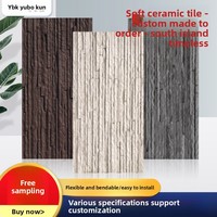 South Island Zeitalterte Flexible Schiefer-Kunststein Weiche Keramik Ultradünne Biegbare Dekorative Wandpaneele für das Ganze Haus