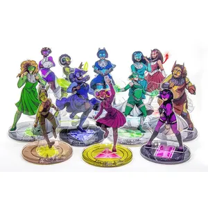 Nhân Vật Nhỏ Để Bàn Làm Theo Yêu Cầu Bằng Acrylic 2D Để Bàn Nhân Vật Cho LOL Dungeons And Dragons D & D Heros Board Trò Chơi Phiêu Lưu RPG