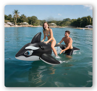 Hamac gonflable d'eau de plage de flotteur de piscine de requin de PVC pour des adultes