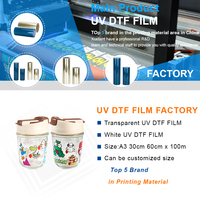 Xcellent UV DTF AB Film Film de transfert feuille rouleau UV DTF autocollant pour imprimante à plat coque de téléphone bouteille verre film de transfert UV