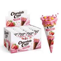 Cône au chocolat Bestar saveur fraise 20g – Vente en gros de bonbons en vrac pour enfants – Approvisionnement direct usine