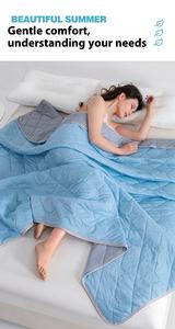 <span class=keywords><strong>Couverture</strong></span> de refroidissement adaptée aux dormeurs chauds <span class=keywords><strong>couverture</strong></span> rafraîchissante rafraîchit l'air <span class=keywords><strong>couverture</strong></span> de refroidissement légère grande taille pour l'été - Product Image 4