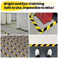 Ruban de marquage au sol en PVC jaune et noir, ruban d'avertissement de danger, imperméable, antidérapant, pour la sécurité des entrepôts et des usines