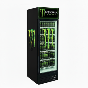 Congélateur vertical de 300 L avec porte vitrée pour boissons, réfrigérateur de présentation pour boissons énergisantes Monster, idéal pour les magasins de proximité - Product Image 5