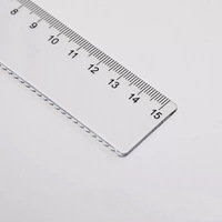 Règle transparente double échelle de 15, 20, 30 cm pour le bureau – Papeterie de mesure en gros