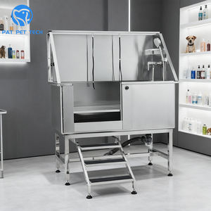 حوض استحمام للحيوانات الأليفة من الفولاذ المقاوم للصدأ مقاس 50 بوصة للكلاب الكبيرة - Product Image 1