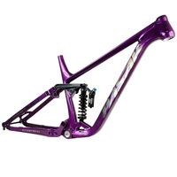 Cadre de vélo de montagne en alliage d'aluminium à suspension souple 29/27,5 pouces, pneu 2,8 pouces, axe BOOST 148 mm, descente, forêt, route, AM