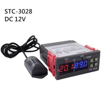 Termostato Digital de 12V, 24V, 220V, termómetro, higrómetro, controlador de temperatura y humedad, regulador, 1 unidad