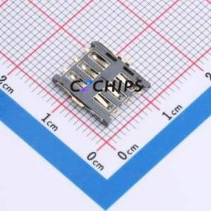 NANO-SIM-501 SIM Card Connector SMD Connector Plug-In Type Nano SIM Card Card Holder 1.35mm - Product Image 2