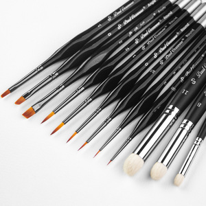 Pinceaux d'<span class=keywords><strong>artiste</strong></span> Paul Cézanne, 12 pièces, pinceaux ronds à poils en nylon, ensemble de pinceaux miniatures <span class=keywords><strong>pour</strong></span> détails - Product Image 1