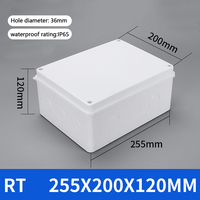 Boîte de jonction étanche en plastique pour extérieur série RT, boîte de distribution de câbles étanche IP65, boîte étanche scellée pour surveillance